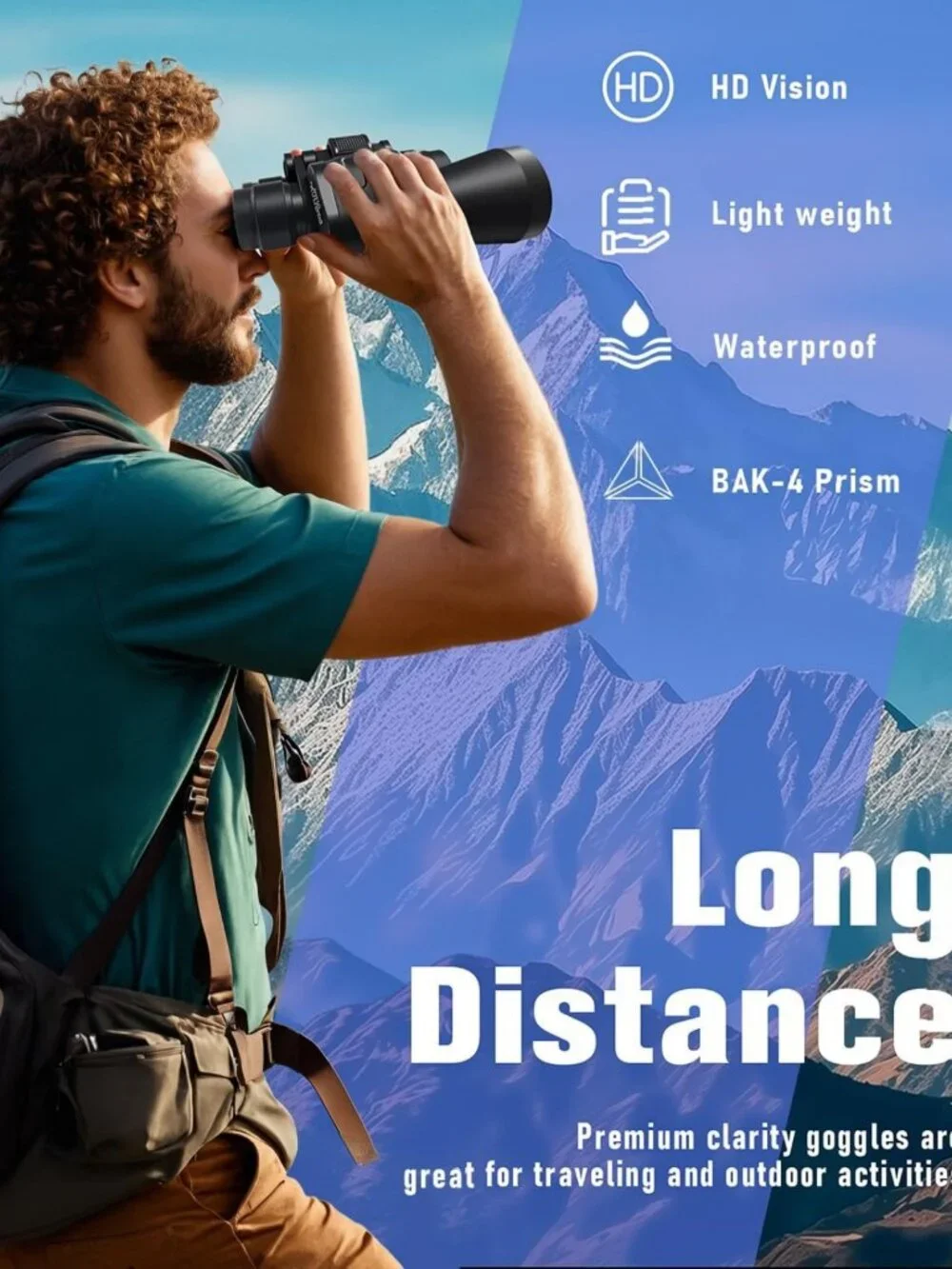High-Powered 20x50 Binoculars for Bird Watching, Travel, Stargazing & Hunting